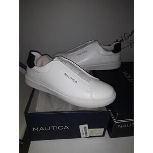 Nautica Men's SIZE 13,SLIP ON OXFORD, SPINDRIFT CASUAL SHOE White NEW #162F